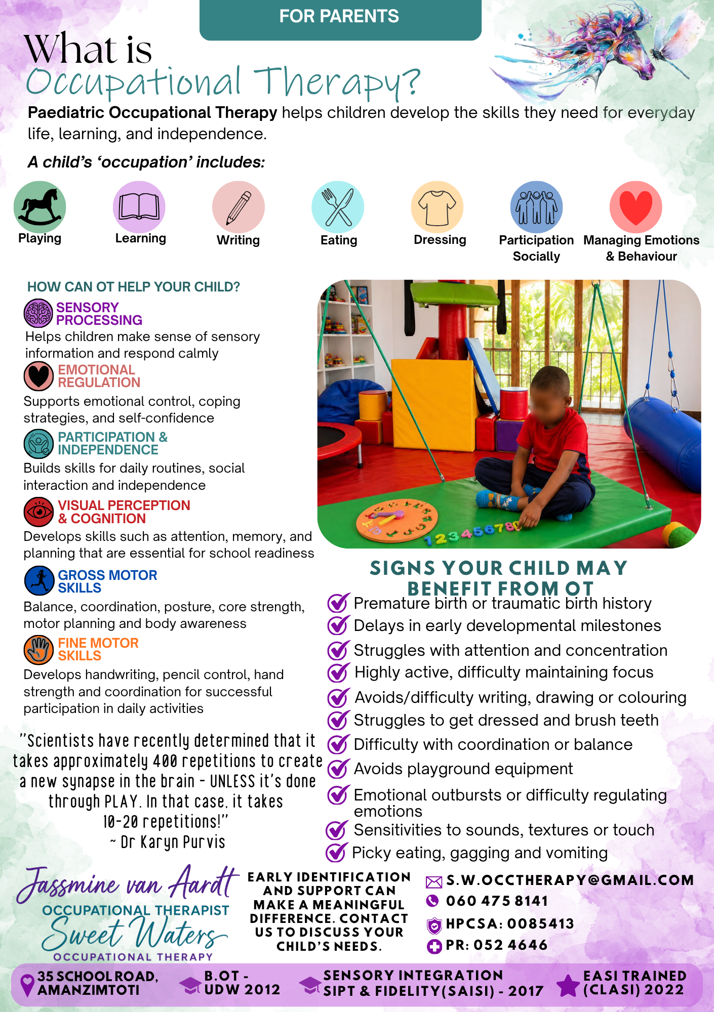 For Parents — What is Occupational Therapy? A guide explaining OT, what it helps with, and signs your child may benefit.